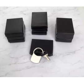 Vintage Key Chain Silver Tone Brass Keychain Ring - Lot Of 10 - New In Box