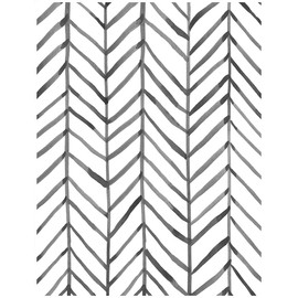 HAOKHOME Black and White Wallpaper Peel and Stick Stripe Herringbone Geometric Textured Self Adhesive Contact Paper Removable for Bathroom 17.7in x 9.8ft