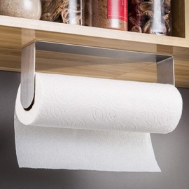 ZUNTO Paper Towel Holder Under Cabinet Self Adhesive Paper Towel Rack (No Drilling), Stainless Steel Wall Mount Paper Towel Holder, Rustproof, Easy Tear
