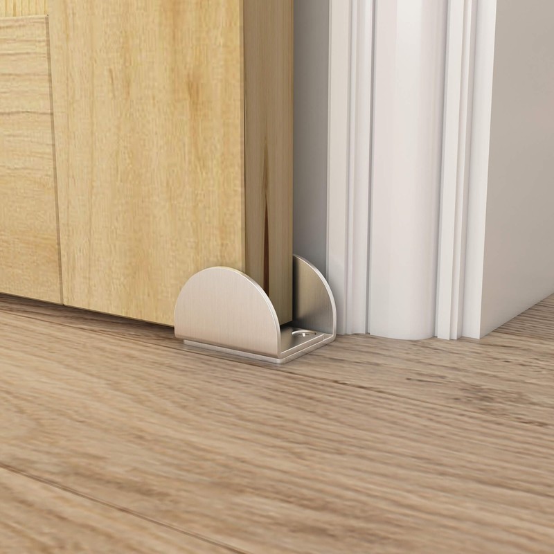 JUBEST Sliding Barn Door Floor Guide, Floor Mounted Sliding Door
