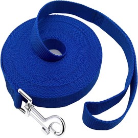 MEZOKUCEL 50ft Long Dog/Puppy Lead Obedience Recall Training Dog Leashes for Small Medium Dogs Camping, Training, Play, or Backyard (Blue, 50ft)