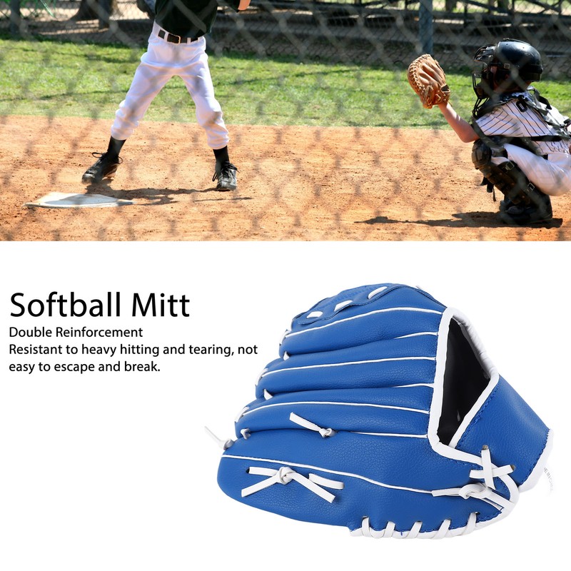 Softball Glove 12.5 Inches Blue Sport Baseball Glove Outfield Mitt