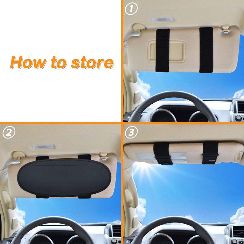 WANPOOL Anti-Glare Anti-Dazzle Vehicle Visor Sunshade Extender Sun Blocker for