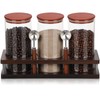 Suclain 3 Pcs Glass Coffee Bean Container 44 oz Airtight