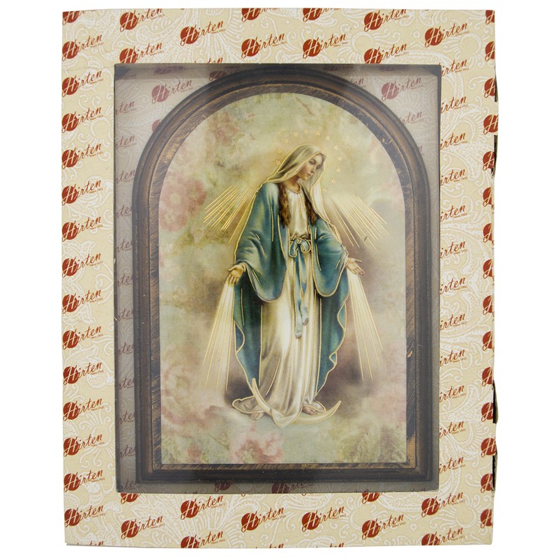 Devotional Wall Plaque with Gold Highlights (Our Lady of Grace)