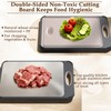 GUANCI Cutting Board for Kitchen, Stainless Steel Cutting Board Double