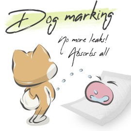 WICKEDPUP Dog Diaper Liners Booster Pads for Male and Female Dogs, 100ct | Disposable Diaper Inserts fit Most Reusable Pet Belly Bands, Wraps, and Washable Period Panties (X-Large (100 Count))