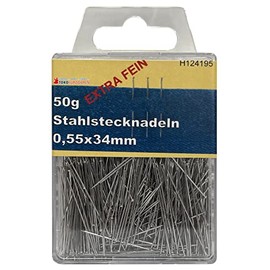 CreaStyle Steel Pins Extra Fine Silver 0.55 x 34 mm / 50 g