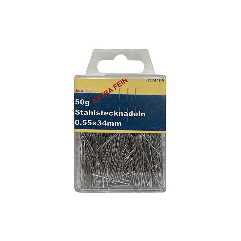 CreaStyle Steel Pins Extra Fine Silver 0.55 x 34 mm