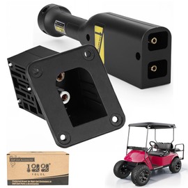 10L0L Golf Cart 36V PowerWise Charger Receptacle and Handle Plug, Charger Socket for EZGO TXT Medalist Golf Carts 1996 & Up 73345-G01 73063-G01
