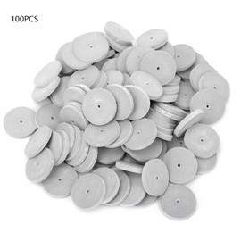 100pcs Dental Laboratory Burs Abrasive Grinding Polishing Rubber Wheel Tool (Grey Fine)