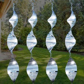 12 Pcs Bird Deterrents for Outside, 3D Bird Reflectors to Keep Birds Away, Wind Spinners for Garden Decorations, Backyard Decor, Outdoor Decorations and Outdoor Ornaments