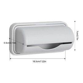 Wall-Mounted Trash Bag Dispenser for Small Garbage Bags – Adhesive PVC Storage Box for Bathroom, Kitchen, Cabinet, or Car – No-Drill, Removable Liner Bag Holder, Beige (Gray, Large)