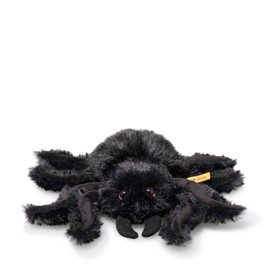 Steiff Cuddly Toy Cobweb Spider, Cute Stuffed Toy, Children, Boys & Girls, Soft Cuddly Friends, Plush Toy 14 cm, Small, Black, 061721