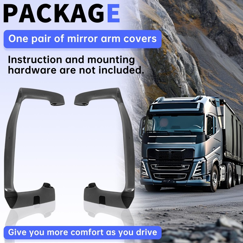Kojem Mirror Arm Cover Compatible With 2004-2023 Volvo VNL Truck