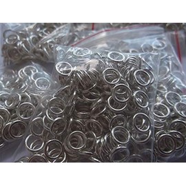200 x Silver Plated Round Soldered Closed 4mm Metal Jump Rings Connector Findings for Jewellery Crafts (Silver Plated, 4mm)