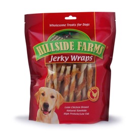 Hillside Farms Chicken And Rawhide Jerky Wraps Premium Dog Treats, 32-Ounce