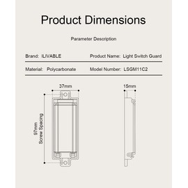 Rocker Light Switch Guard, ILIVABLE Child Proof Switch Plate Cover Prevents Kids or Accidental Turned On/Off Switch While Allowing Access (White, 1 Pack)
