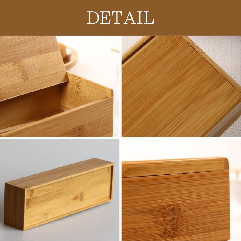 Uccellino Bamboo Chopstick Case Commercial Cutlery Case with Lid Chopstick