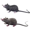Realistic Black Plastic Halloween Rat, Spooky Prank Prop, Lifelike Mouse