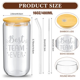 Domensi 9 Set Team Appreciation Gifts for Employees Bulk Thank You Gifts for Staff Coworker Teacher 16 oz Employee Appreciation Cups Thank You Cups with Lids Straws Brushes(Vivid)