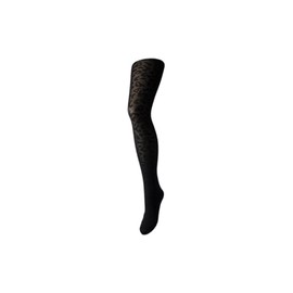 PIECES Women's Pcrabine Tights Noos Tights, Black/AOP:BLACK LEO