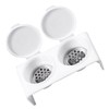 WOONEKY Elegant Nail Cup with Lid 2 Hole Soaking Dish