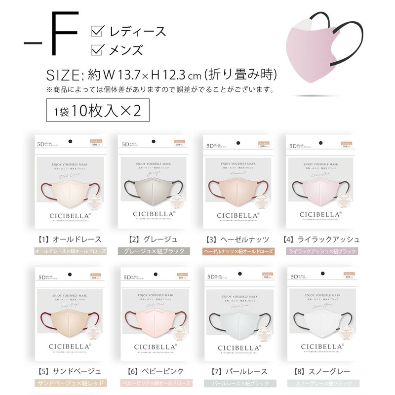 millarouge sngw Bi-Color Mask, Non-woven Fabric, 3D Mask, 5D Mask,