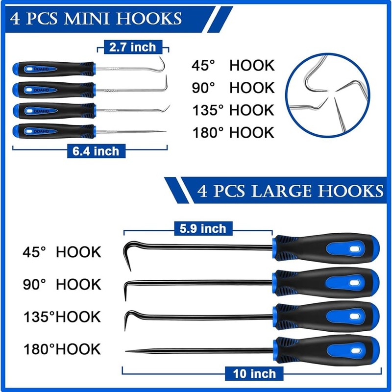Snblzhef 11 Pcs Automotive Hook and Pick Tool Set with