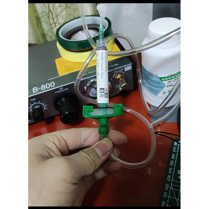 Auniwaig - Dispensador de pegamento para jeringas (30 cc, adaptador