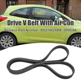JUUDDENPARTS 2009266 Drive V Belt With Air Con, Replacement for Ford Ka RU8 1.2 2008-2016, Replaces BS518620BB