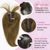 Hair Toppers for Women Real Human Hair Upgrade Base Seamless