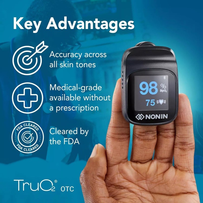 Nonin 02 SpO2 meter Model 3230 Bluetooth Smart Pulse Oximeter-