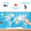 Carethos Kids World Map Desk Mat, Educational PU Leather Table