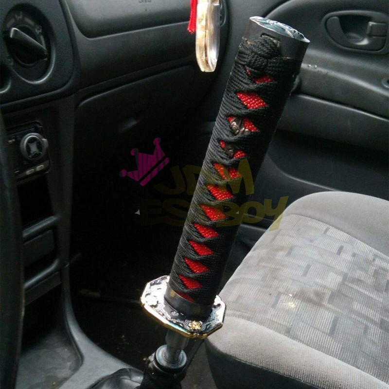 JDMBESTBOY Samurai Sword Black Red Shift Knob Shifter Alloy Katana