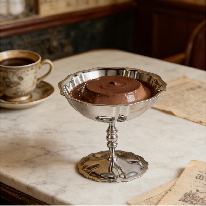 CONGARTENO Vintage Stainless Steel Dessert Cup 4.37In High Footed Ice