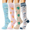 fenglaoda Compression Socks Women Men 4 Pairs, Knee High Support