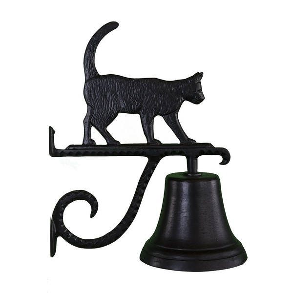 Montague Metal Products Cast Bell with Satin Black Cat