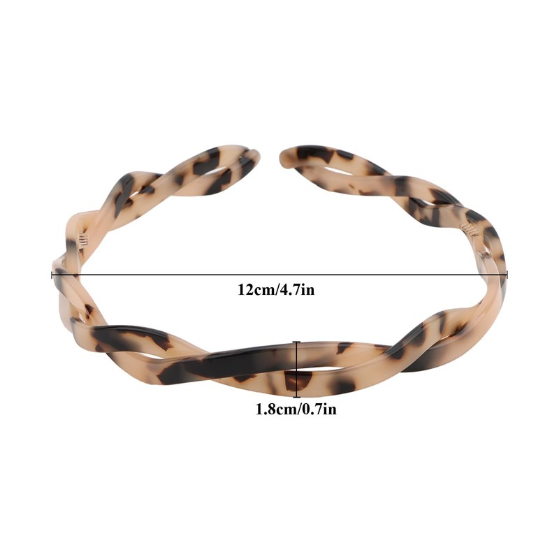 Tortoise Shell Twisted Headbands Hair Head Band for Women 2