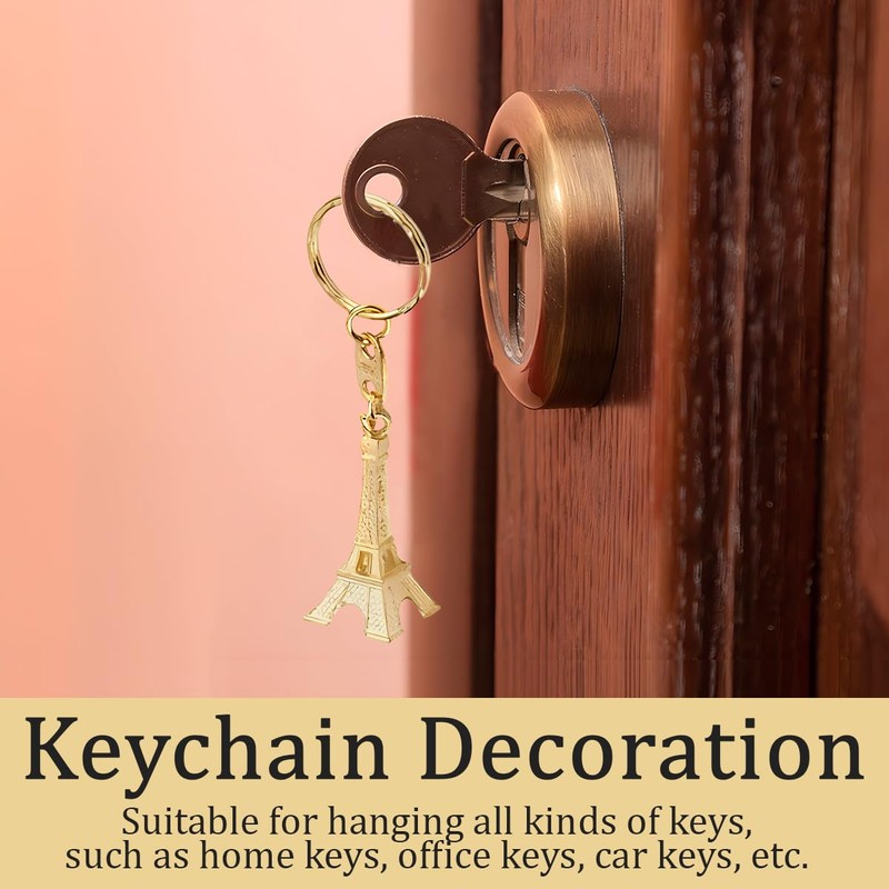 UPIQNG 15Pcs Eiffel Tower Keychain Mini Metal Keychain Paris Eiffel