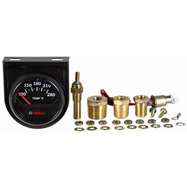 Bosch Style Line Medidor Eléctrico de Temperatura de Agua y Aceite Esfera Negra Bisel Negro Modelo SP0F000049
