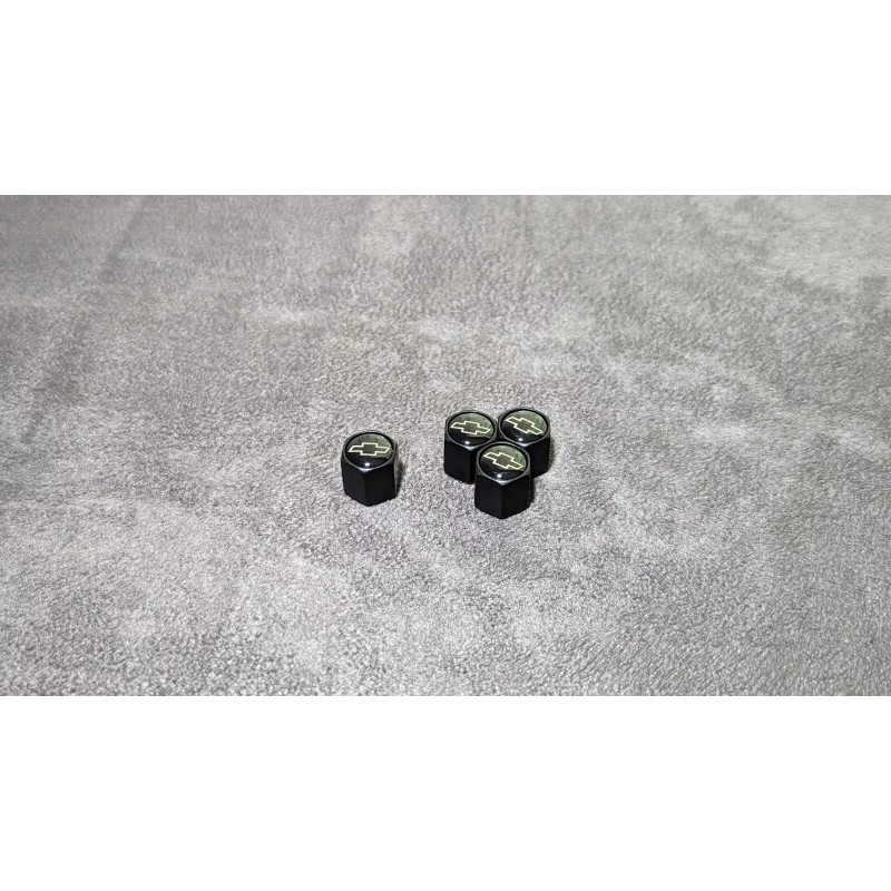For: Chevy 4pc Black Hex Chevy Emblem Car Wheels Metal