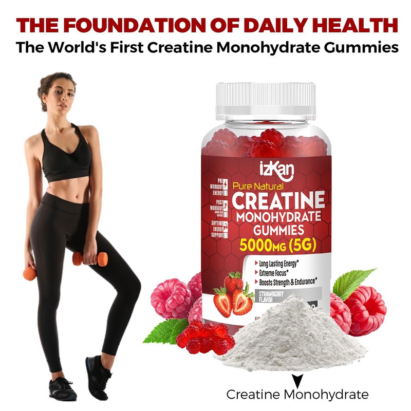 Creatine Gummies 5000mg (5G) for Men & Women - 90