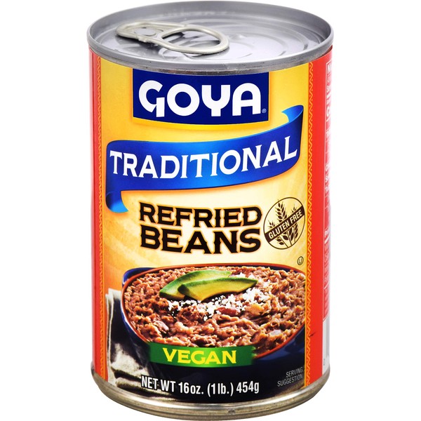 Goya Foods Traditional Refried Pinto Beans, 16 Ounce (Pack of 12)