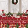 2pcs Christmas Table Cloth Party Plastic Xmas Tablecloths,137*274cm Nutcracker Table