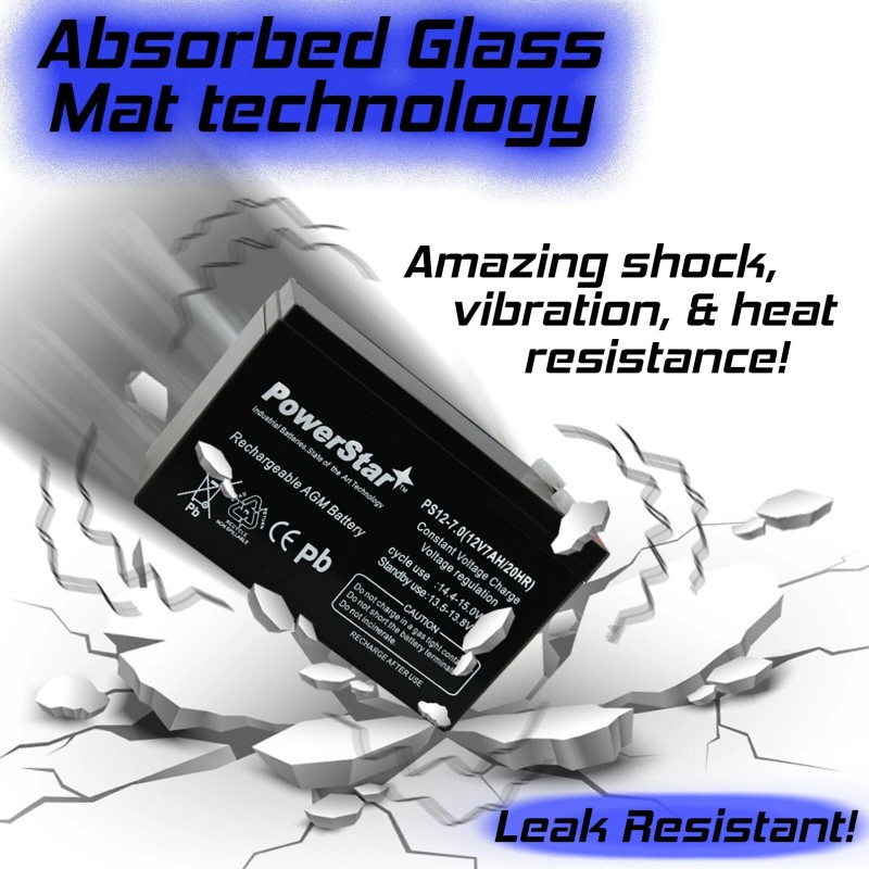 PowerStar 12V 7AH (SBS1270F2) Maintenance-free Sealed Lead Acid (SLA) Battery