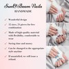 Sun&Beam Nails Nail Tip, Short, Medium, Round, Oval, Blue, White,