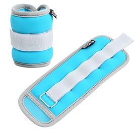 Ankle Weights Set,0.25/0.5kg 1 Pair Leg Weights Wrist Weights for Women Men,Weight Cuffs Arm Weights,Ankle Weights Strap for Dance Jogging Aerobics Exercise Walking Fitness (Blue,2x0.25kg)