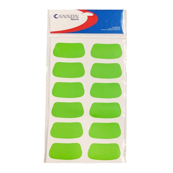 Cannon Sports Under Eye Black Stickers for Football, Baseball, & Lacrosse - Youth & Adults (Green)