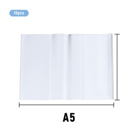 Pack of 10 Notebook Covers DIN A5 Clear Book Cover Protector Book Plastic Cover for Work School Books